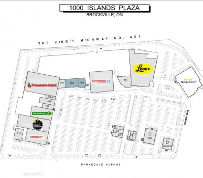 1000 Islands Mall plan
