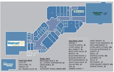 Haney Place Mall plan