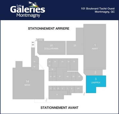Les Galeries Montmagny plan