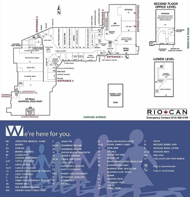 Westgate Shopping Centre plan