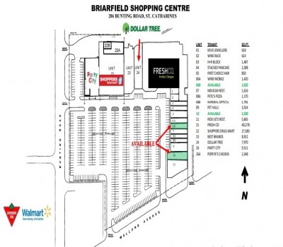 Briarfield Shopping Centre plan