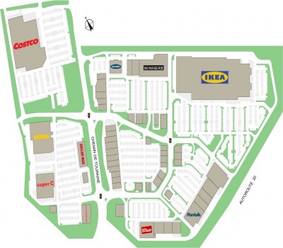 Carrefour de la Rive Sud plan