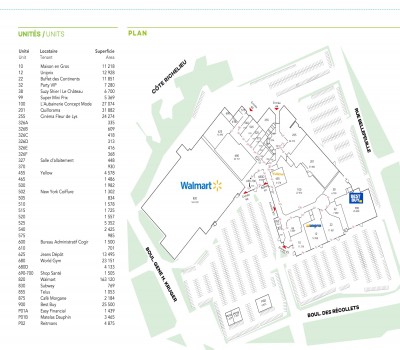 Le Carrefour Trois-Rivières-Ouest plan