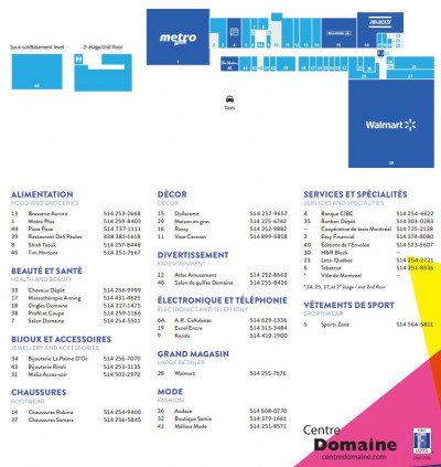 Centre Commercial Domaine plan