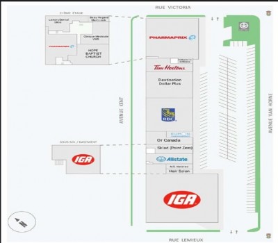 Centre Commercial Van Horne plan