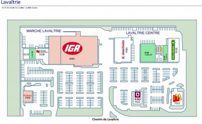 Centre Marché Lavaltrie plan