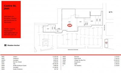 Centre Place Saint - Jean plan