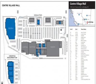 Centre Village Mall plan