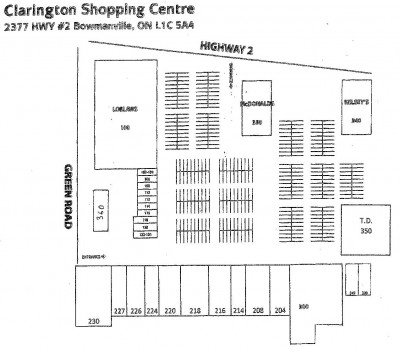 Clarington Shopping Centre plan