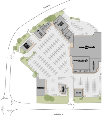 Columbia Place Shopping Centre plan