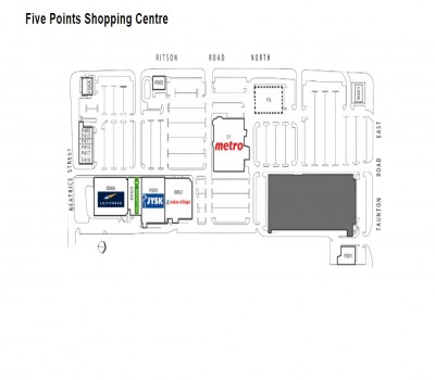 Five Points Shopping Centre plan