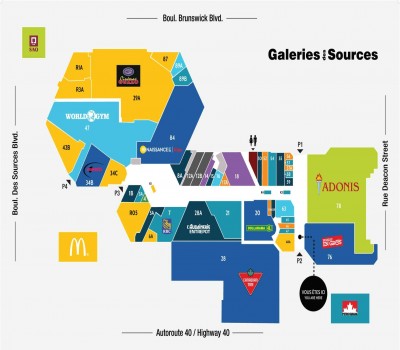 Galeries des Sources plan