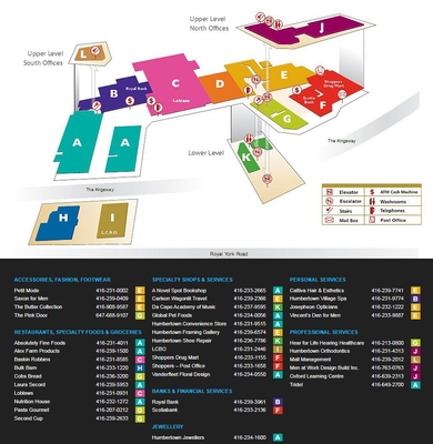 Humbertown Shopping Centre plan