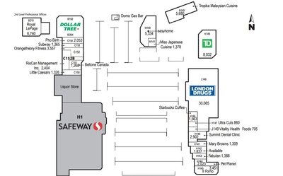 Jasper Gates Shopping Centre plan