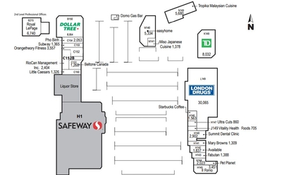 Jasper Gates Shopping Centre plan