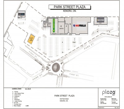 Kenora Shoppers Mall (Park Street Plaza) plan