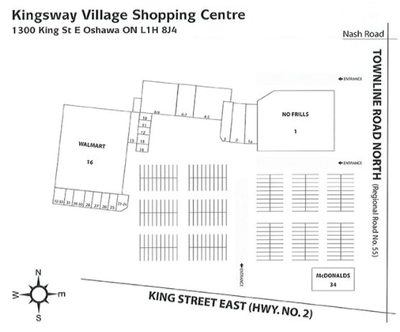 Kingsway Village Shopping Centre plan