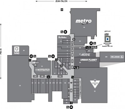 Le Boulevard Shopping Center plan