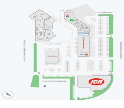 Le Campanîle & Place du Commerce plan