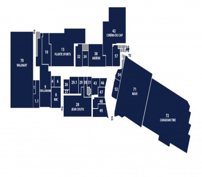 Les Galeries du Cap Shopping Center plan