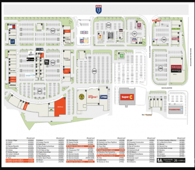 Mega Centre Notre-Dame plan