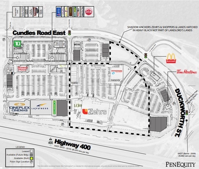 North Barrie Crossing Shopping Centre plan