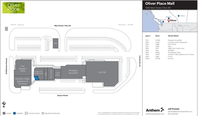 Oliver Place Mall plan