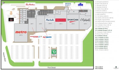 Orangeville Shopping Centre plan