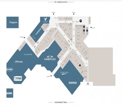 Park Place Mall Shopping Centre plan