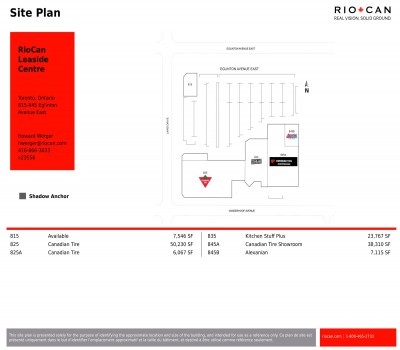 Riocan Leaside Centre plan