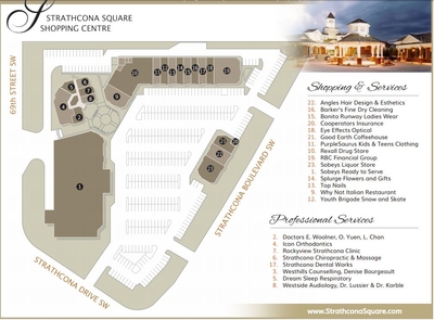 Strathcona Square Shopping Centre plan