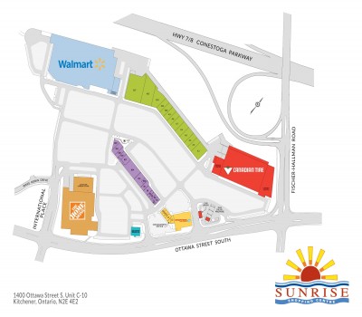 Sunrise Shopping Centre plan