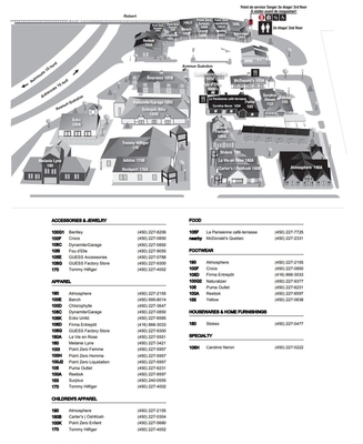 Outlets at St. Sauveur plan