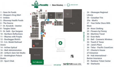 The Mall at Piccadilly plan