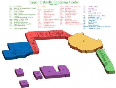 Upper Oakville Shopping Centre plan