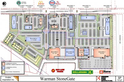 Warman Stonegate Shopping Centre plan