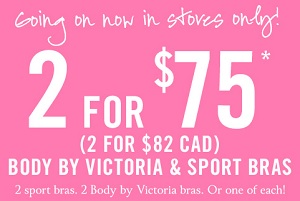 Coupon for: Victoria's Secret, 2 bras for special price