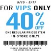 Coupon for: Forever 21, VIP Sale