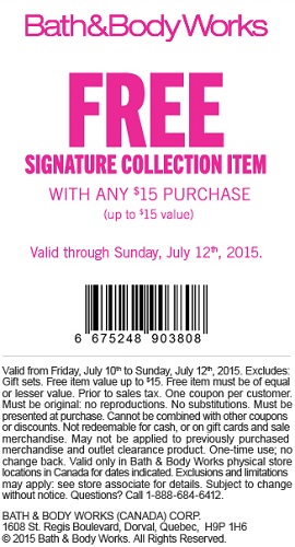 Coupon for: Bath & Body Works Canada, Special offer
