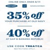 Coupon for: Huge savings at Old Navy, Banana Republic & Gap Canada