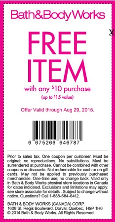 Coupon for: Save with coupon at Bath&Body Works Canada
