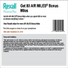 Coupon for: Bonus miles wirh your purchase at Rexall Pharma Plus Canada