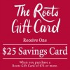 Coupon for: Holiday Sale & Gift Card for free available at Roots Canada
