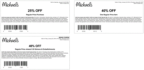 Coupon for: Amazing offer at Michaels Canada locations