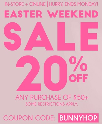 Coupon for: Easter Weekend Sale at Ardene Canada