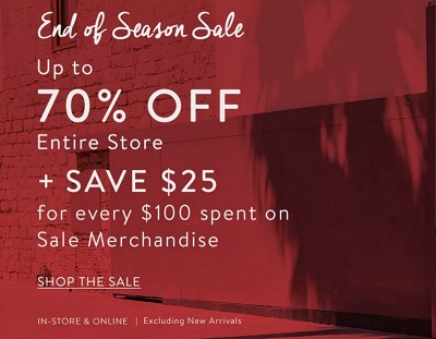Coupon for: Bench Canada: End Of Season Sale 2016