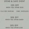 Coupon for: Spend & Save Event at Guess Canada 