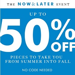 Coupon for: The Now & Later Event at Banana Republic Canada
