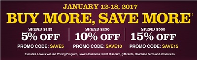 Coupon for: Shop Buy More, Save More Sale at Lowe’s Canada