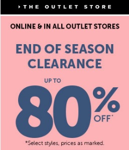 Coupon for: Enjoy End of Season Sale from Le Chateau Canada Outlet